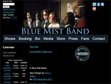Tablet Screenshot of bluemistband.com